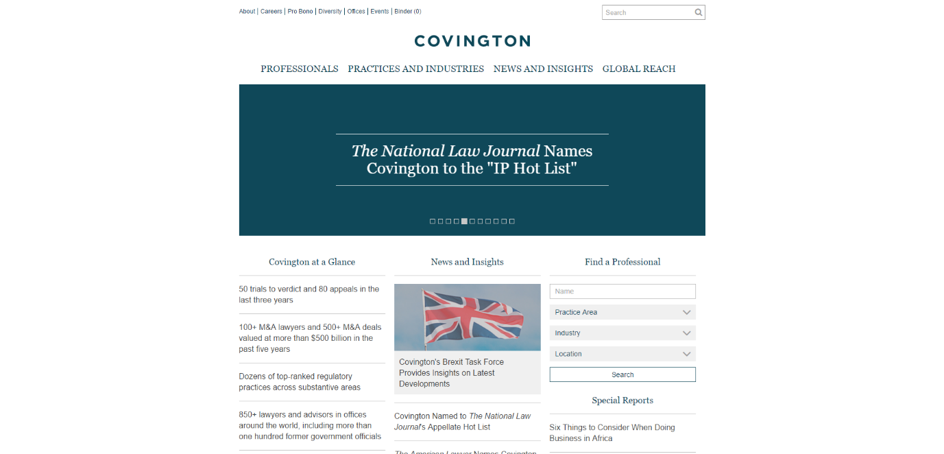 Covington's New responsvie website